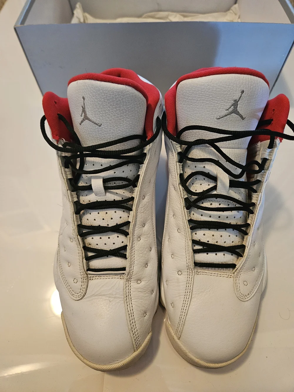 Jordan White, Red & Black Retro Basketball Sneakers